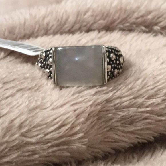 MICHAEL DAWKINS Starry Night Mother of Pearl Sterling Silver 925 Ring Sz 8-3/4 - Picture 9 of 9